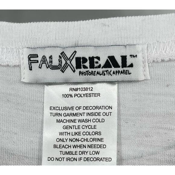 Faux Real Jingle Hell Grumpy Cat Photo Ugly Christmas Print Shirt Womens Sz XL - Picture 8 of 8